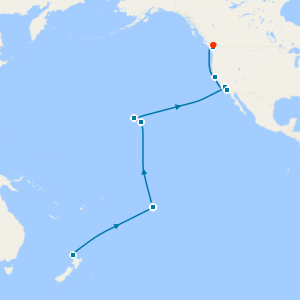 Auckland Stay, Tahiti, Hawaii and USA to Vancouver