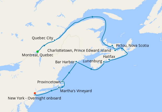 Cruise Itinerary Map