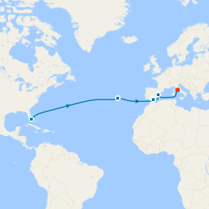 Transatlantic Cruise to Rome with Miami Beach Stay