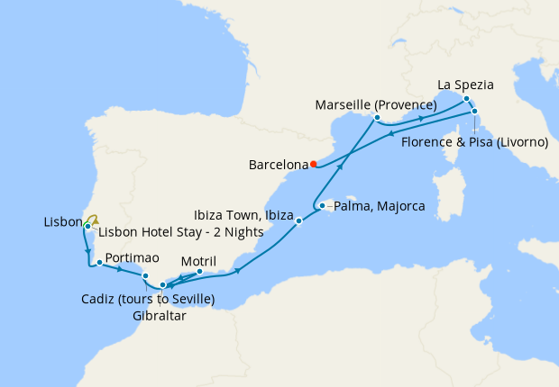 Cruise Itinerary Map