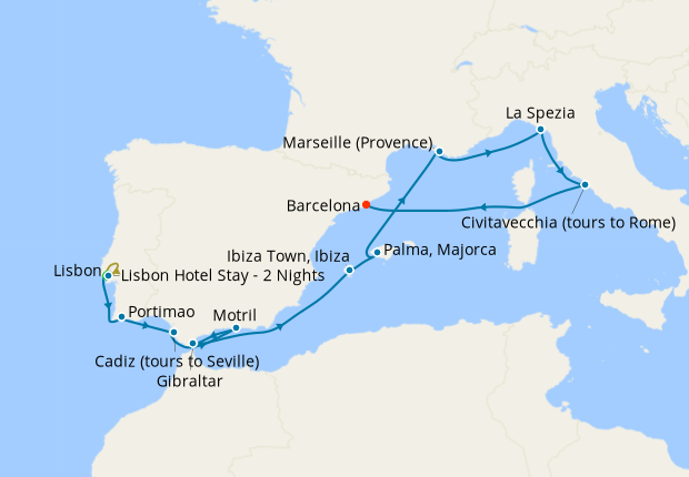 Cruise Itinerary Map