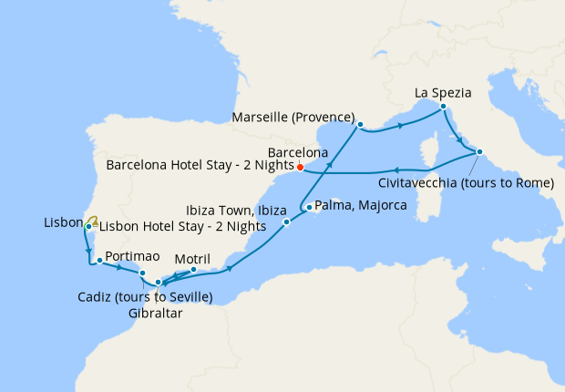 Cruise Itinerary Map