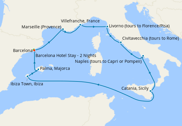 Cruise Itinerary Map