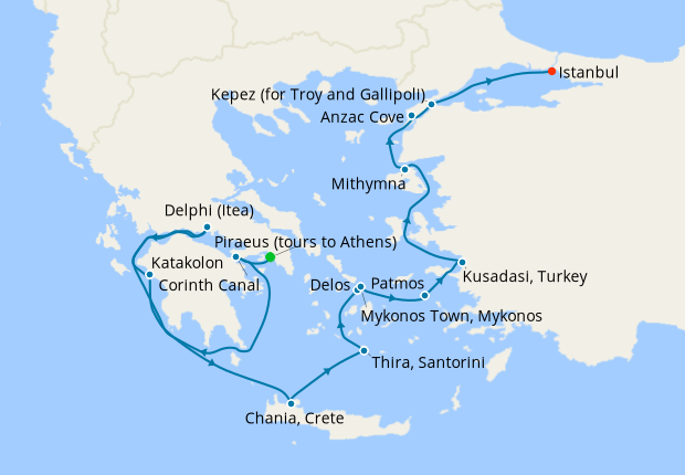 Cruise Itinerary Map