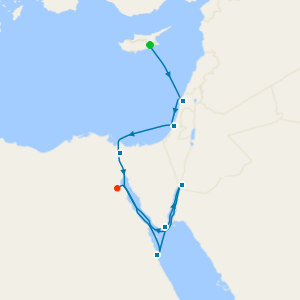 Egypt to Cyprus via the Suez Canal from Larnaca