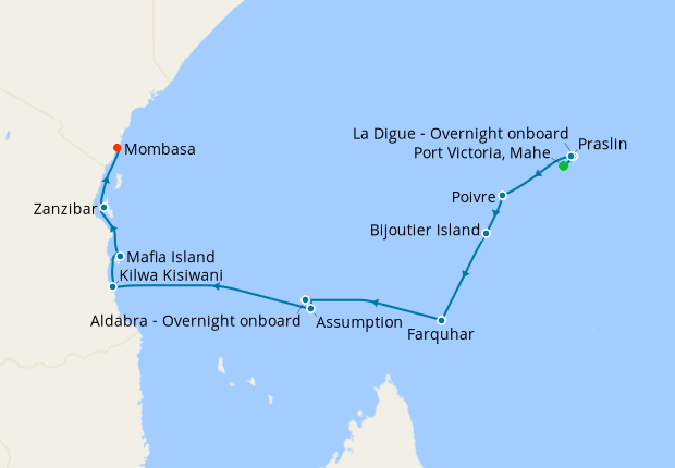 Cruise Itinerary Map