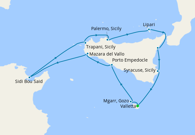 Cruise Itinerary Map