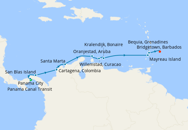 Cruise Itinerary Map