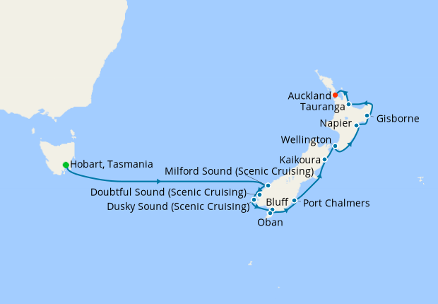 Cruise Itinerary Map