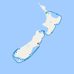 Splendours of New Zealand: Auckland to Christchurch