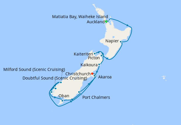 Cruise Itinerary Map