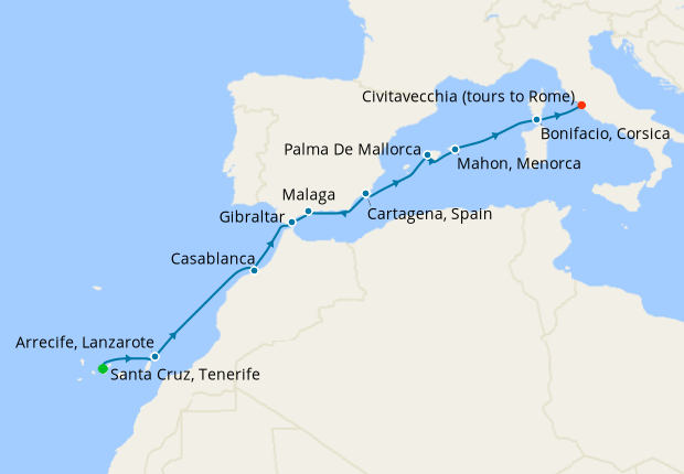 Cruise Itinerary Map