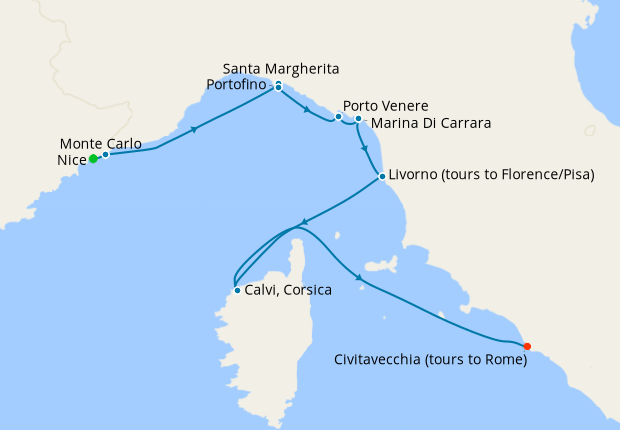 Cruise Itinerary Map