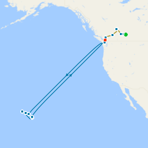 Canadian Rockies Trail Coach Tour & Circle Hawaii Cruise from Vancouver