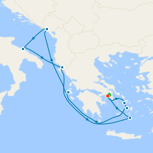 Romantic Turquoise Shores & Archaeological Wonders from Athens - Fly Cruise