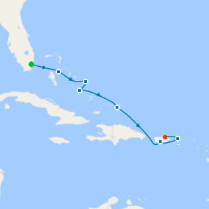 Paradise Beaches: the Bahamas to the U.S. Virgin Islands from Miami