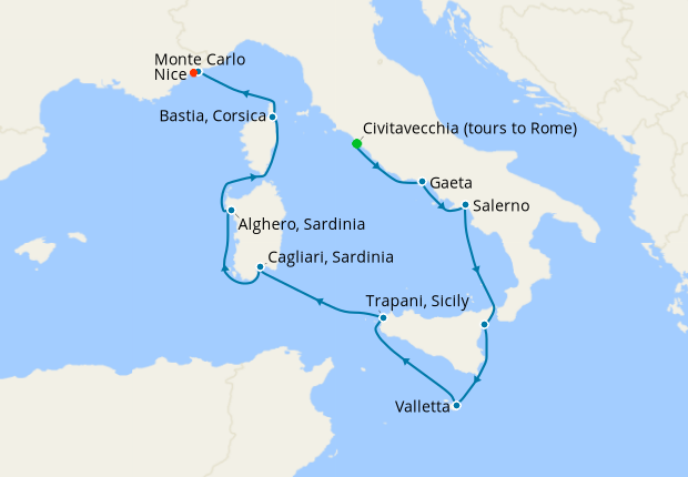 Cruise Itinerary Map