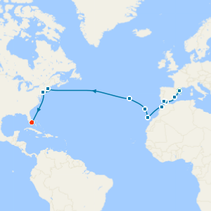 Grand Voyage with Barcelona and Miami Beach Stays