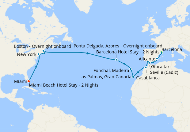 Cruise Itinerary Map