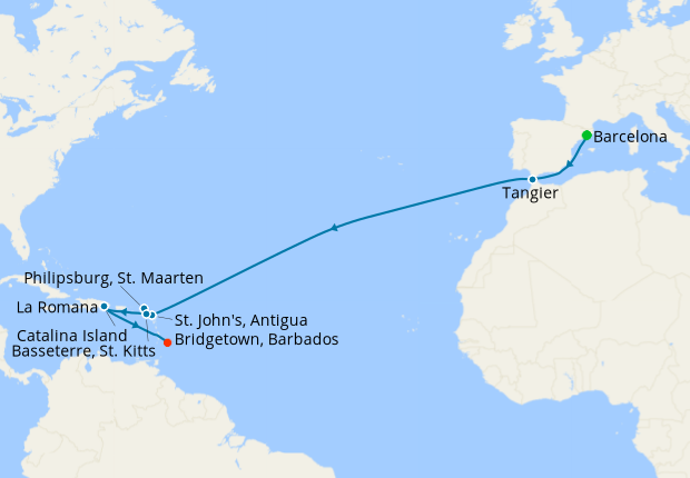 Cruise Itinerary Map