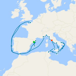 An Extended Journey from a Riviera New Year to the Mediterranean’s Deep Soul from Barcelona to Rome - Fly Cruise