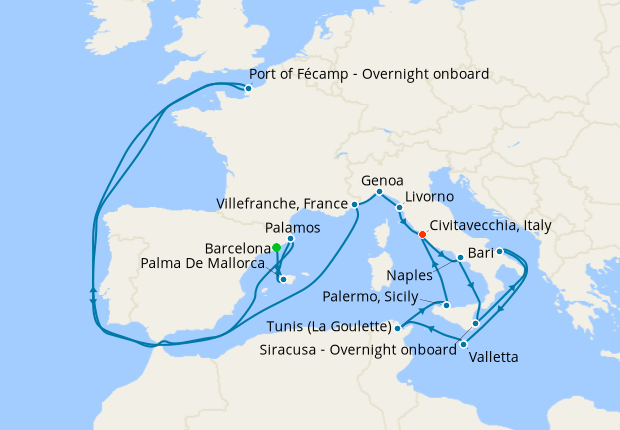 Cruise Itinerary Map