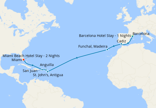 Cruise Itinerary Map