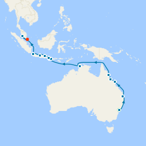 Sydney Stay, Hunter Valley, Coral Coast, Java Sea and Indonesian Discovery to Singapore