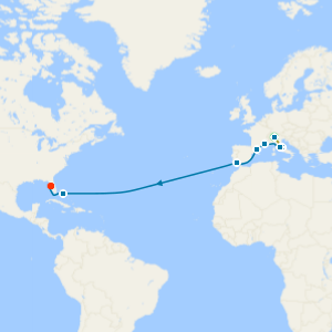 Swiss Alps, Bernina Red Train & Transatlantic Cruise to Tampa with Milan and Rome Stays