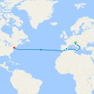 Transatlantic Cruise from Ravenna to Philadelphia with Venice Stay