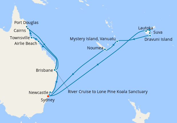 Cruise Itinerary Map