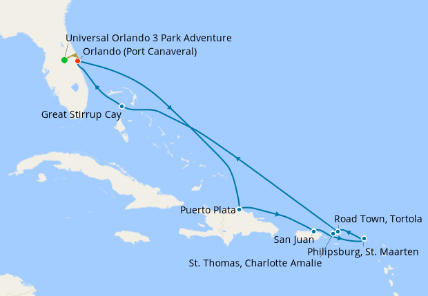 Cruise Itinerary Map