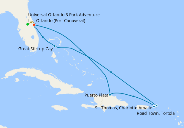 Cruise Itinerary Map