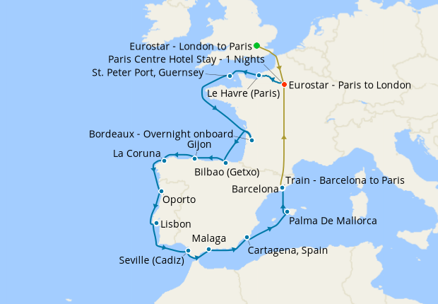 Cruise Itinerary Map