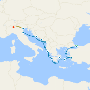Lake Como, Venice and Istanbul Stays with Greek Isles Explorer from Istanbul to Ravenna