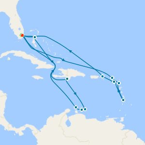 Southern Caribbean from Miami with 1nt Stay