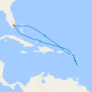 Eastern Caribbean from Miami with 1nt Stay