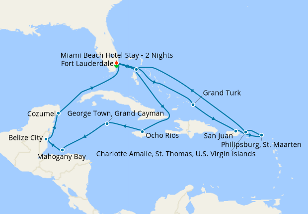Cruise Itinerary Map