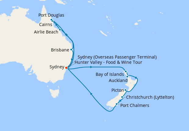Cruise Itinerary Map