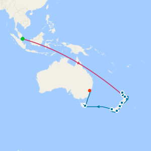 Singapore Stopover, Tales of Tasmania & Fjords of New Zealand with Auckland Stay