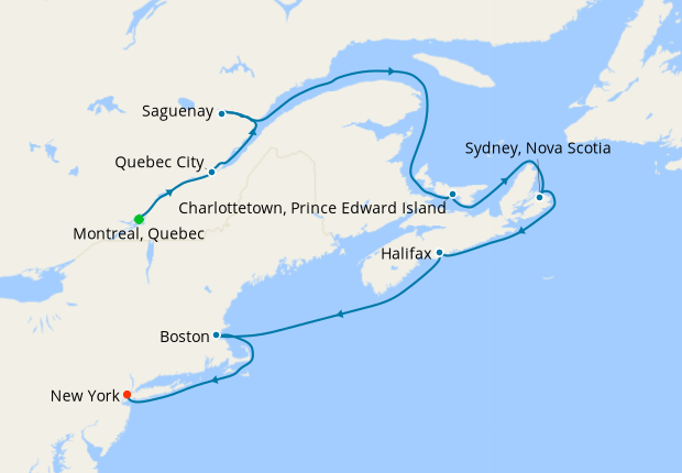 Cruise Itinerary Map
