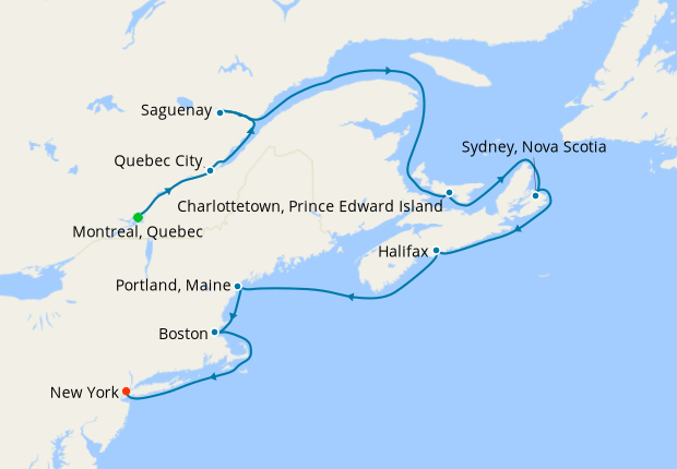 Cruise Itinerary Map