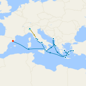Swiss Alps, Bernina Red Train and Greece, Turkey & Adriatic Adventure with Milan and Rome Stays
