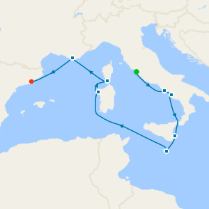 Western Med from Rome to Barcelona