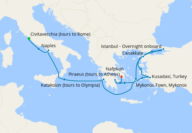 Cruise Itinerary Map