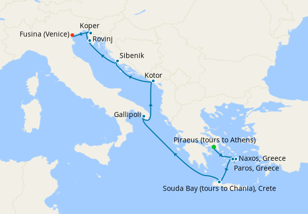 Cruise Itinerary Map