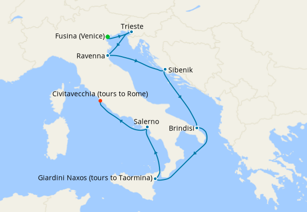 Cruise Itinerary Map