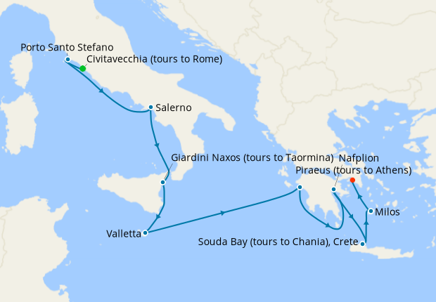 Cruise Itinerary Map