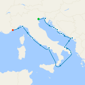 Adriatic Sea & Western Med from Venice to Nice
