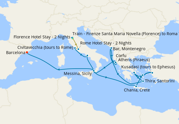 Cruise Itinerary Map